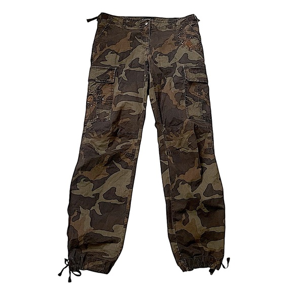 INC International Concepts Pants - International Concepts embellished camo print cargo pants jogger style size 8